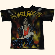 Load image into Gallery viewer, Michael Jackson Vintage 1990s All Over Print T-Shirt (S/M)