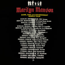 Load image into Gallery viewer, Marylin Manson Vintage 2001 Disposable Teens Guns, God and Goverment World Tour T-Shirt (S)