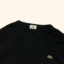 Load image into Gallery viewer, Lacoste Vintage Wool Knit V Neck Sweater (L/XL)