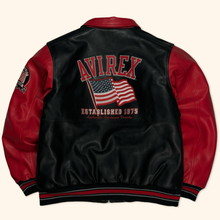 Lade das Bild in den Galerie-Viewer, Avirex Spell Out Leather Jacket (M/L)