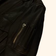 Lade das Bild in den Galerie-Viewer, Vintage 90s Oversized Route 66 USA Ultra Heavy Leather Jacket (L)