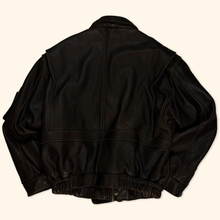 Lade das Bild in den Galerie-Viewer, Vintage 90s Oversized Route 66 USA Ultra Heavy Leather Jacket (L)