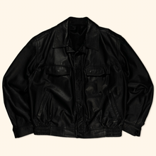Lade das Bild in den Galerie-Viewer, Vintage 90s German POLIZEI Ultra Heavy Oversized Leather Jacket (XL)