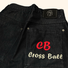 Lade das Bild in den Galerie-Viewer, Crossball 90s Shiny Hip Hop Baggy Jeans (S/M)