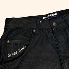 Lade das Bild in den Galerie-Viewer, Crossball 90s Shiny Hip Hop Baggy Jeans (S/M)