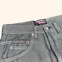 Load image into Gallery viewer, Crossball 90s Shiny Hip Hop Baggy Jeans (S)