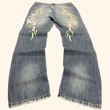 Load image into Gallery viewer, Angel & Devil Y2k Ladies Straight Leg Jeans (L)