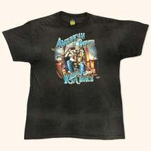 Lade das Bild in den Galerie-Viewer, 3D Emblem 1988 "American By Birth - Rebel By Choice" Sun Faded Vintage Single Stitch T-Shirt (XL)