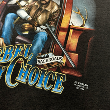 Lade das Bild in den Galerie-Viewer, 3D Emblem 1988 "American By Birth - Rebel By Choice" Sun Faded Vintage Single Stitch T-Shirt (XL)