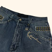 Load image into Gallery viewer, Karl Kani Vintage 2000s Heavy Rivets Baggy Jeans (L)