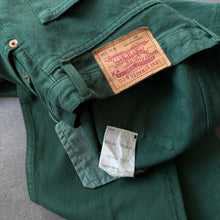 Load image into Gallery viewer, Levis Vintage 501 French 1991 Rare Green Colour Jeans (S)