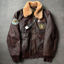 Load image into Gallery viewer, Military Pilot Style Deadstock Leather Jacket (M)