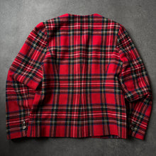Load image into Gallery viewer, British Vintage 80s Tartan 100% Wool Plaid Ladies Blazer Jacket (S/M)