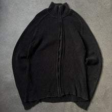 Lade das Bild in den Galerie-Viewer, Smog 2000s Ripped Knitt Slim Fit Zipper (XL)