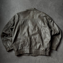 Lade das Bild in den Galerie-Viewer, Vintage Grey 1990s Leather Jacket (M)