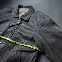 Lade das Bild in den Galerie-Viewer, Vintage Grey 1990s Leather Jacket (M)