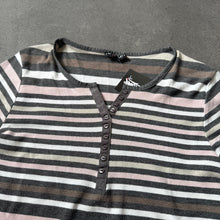 Lade das Bild in den Galerie-Viewer, Striped Button Ladies Long Sleeve (M)
