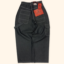 Load image into Gallery viewer, Strictly Y2K Deadstock Shiny Hip Hop Baggy Jeans (S/M)