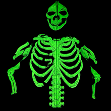 Lade das Bild in den Galerie-Viewer, Raw Blue Glow In The Dark 2000s Skeloton Full Zipper (L/XL)