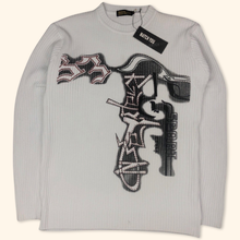 Lade das Bild in den Galerie-Viewer, Y2K Deadstock Ripped Graffiti Print Sweater (XL)