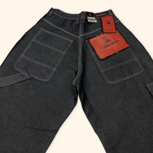 Load image into Gallery viewer, Strictly Y2K Deadstock Shiny Hip Hop Baggy Jeans (S/M)