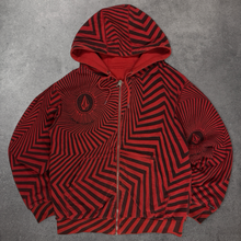 Load image into Gallery viewer, Volcom 2000s All Over Printed Reversible Zipper (L)