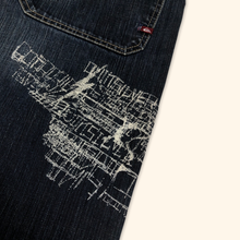 Load image into Gallery viewer, Quiksilver 2000s Printed Straight Leg Jeans (L)