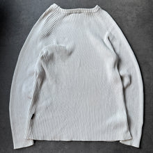 Load image into Gallery viewer, Vintage 2000s Ripped Slim Fit Asymmetric Zip Sweater (L)