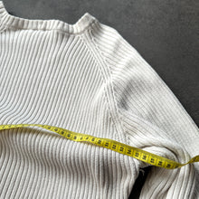 Load image into Gallery viewer, Vintage 2000s Ripped Slim Fit Asymmetric Zip Sweater (L)