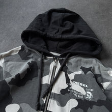 Lade das Bild in den Galerie-Viewer, Diesel Loungewear Distressed Gray Camo Zipper (S)