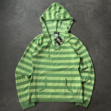 Lade das Bild in den Galerie-Viewer, Vintage 2000s Green Striped Ladies Hoodie (S)