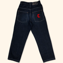 Load image into Gallery viewer, Karl Kani Embroidered Hip Hop Baggy Jeans (S)