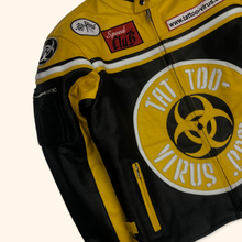 Lade das Bild in den Galerie-Viewer, Tattoo Virus Vintage Y2k Racing Leather Jacket (M)