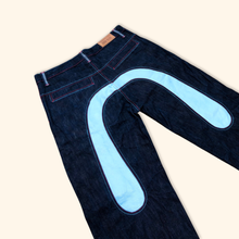 Load image into Gallery viewer, Raw Blue Baggy Jeans (XL)
