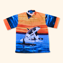 Load image into Gallery viewer, Deep Water Oversized All Over Print Shirt (L)