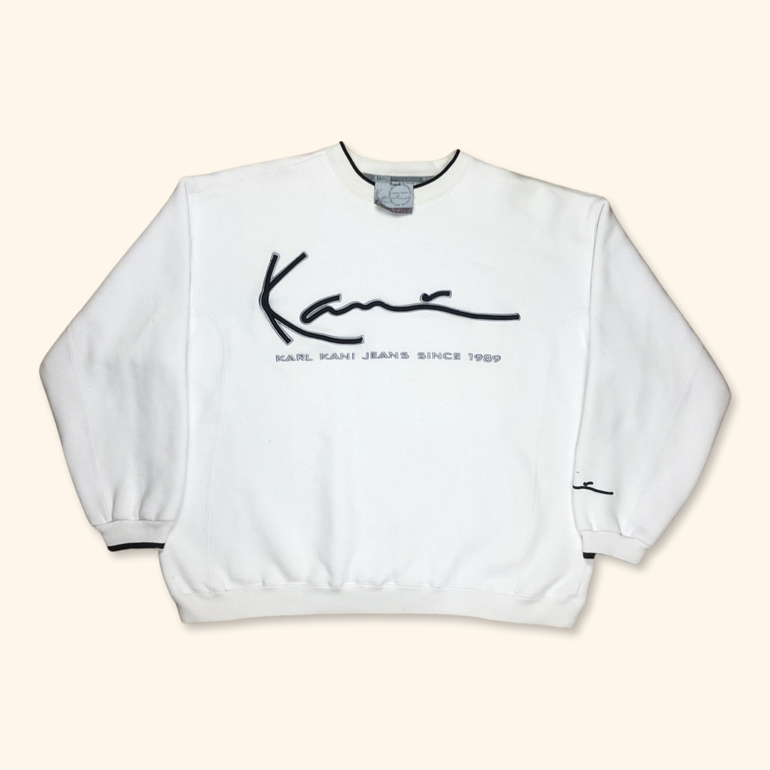 Kani Signature Karl Kani Weisser Pullover Karl Kani Vintage 90s