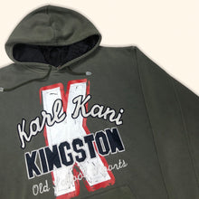 Lade das Bild in den Galerie-Viewer, Karl Kani Vintage Embroidered Kingston Old School Hip Hop Hoodie (XL)