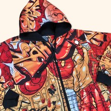 Load image into Gallery viewer, Raw Blue Y2K Graffiti Hip Hop Full Zipper (M)
