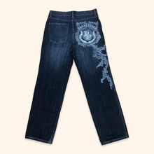 Load image into Gallery viewer, Pelle Pelle Y2K Embroidered Baggy Jeans (XL)