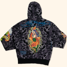 Load image into Gallery viewer, Ed Hardy Y2K Embroidered All Over Printed Zipper (M)