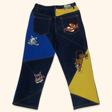 Load image into Gallery viewer, Raw Blue Hip Hop Basketball Baggy Jeans (XL)