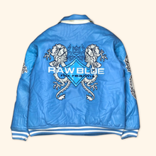 Load image into Gallery viewer, Raw Blue Embroidered Dragon Jacket (XL)
