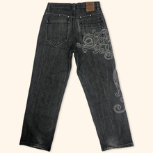 Load image into Gallery viewer, Vokal Embroidered Hip Hop Baggy Jeans (L/XL)