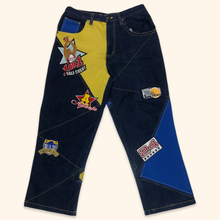 Load image into Gallery viewer, Raw Blue Hip Hop Basketball Baggy Jeans (XL)