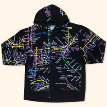 Lade das Bild in den Galerie-Viewer, Pre 9/11 World Trade Center Vintage New York Subway Line All Over Print Zipper (XXL)