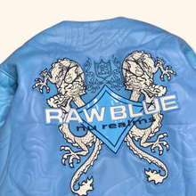 Load image into Gallery viewer, Raw Blue Embroidered Dragon Jacket (XL)