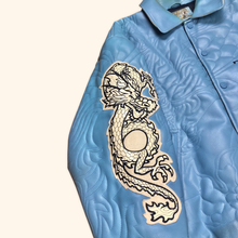 Load image into Gallery viewer, Raw Blue Embroidered Dragon Jacket (XL)