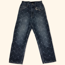 Load image into Gallery viewer, Karl Kani Monogram Hip Hop Baggy Jeans (S)