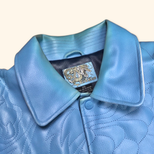 Load image into Gallery viewer, Raw Blue Embroidered Dragon Jacket (XL)