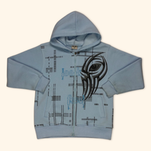 Lade das Bild in den Galerie-Viewer, Y2K Baby Blue Tribal Zipper (XS)